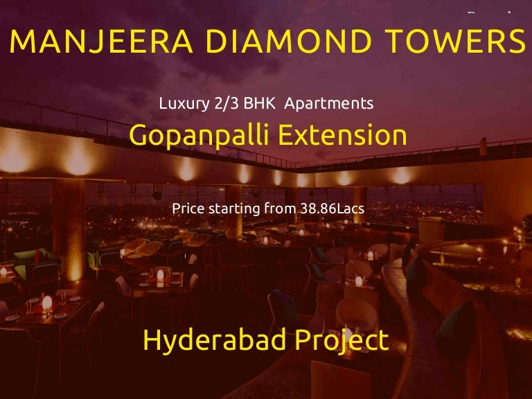In Manjeera Diamond Towers Afford luxury at a prime location, an opportunity not to be missed!